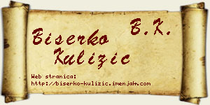 Biserko Kulizić vizit kartica